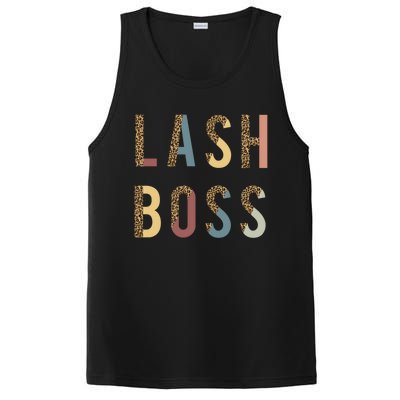 Lash Babe Boss Hustler Artist Tech Eyelash Extention Leopard Gift PosiCharge Competitor Tank