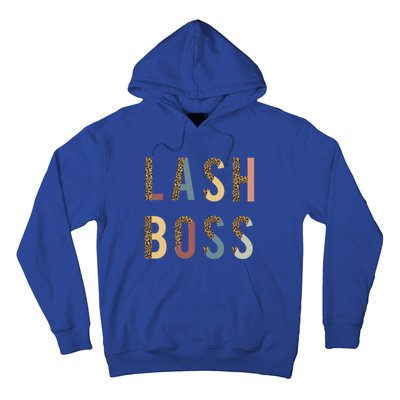 Lash Babe Boss Hustler Artist Tech Eyelash Extention Leopard Gift Hoodie