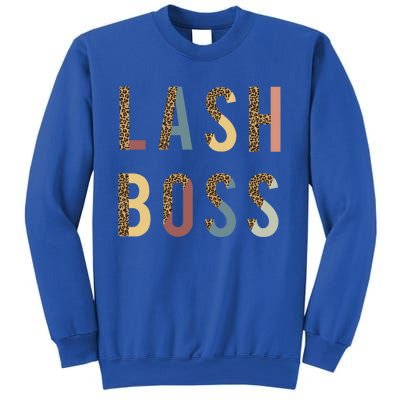 Lash Babe Boss Hustler Artist Tech Eyelash Extention Leopard Gift Sweatshirt