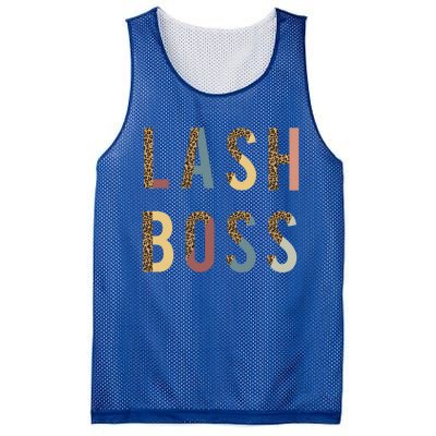 Lash Babe Boss Hustler Artist Tech Eyelash Extention Leopard Gift Mesh Reversible Basketball Jersey Tank