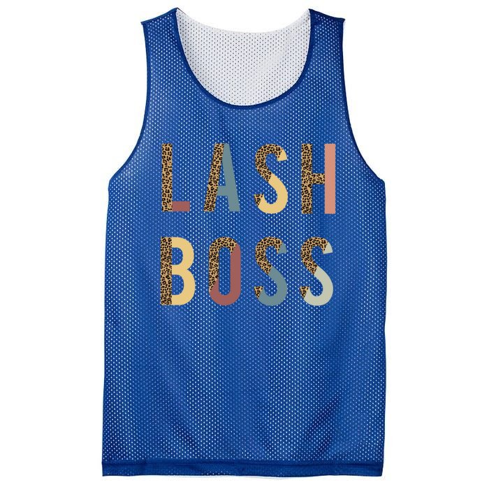 Lash Babe Boss Hustler Artist Tech Eyelash Extention Leopard Gift Mesh Reversible Basketball Jersey Tank