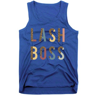 Lash Babe Boss Hustler Artist Tech Eyelash Extention Leopard Gift Tank Top