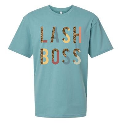 Lash Babe Boss Hustler Artist Tech Eyelash Extention Leopard Gift Sueded Cloud Jersey T-Shirt