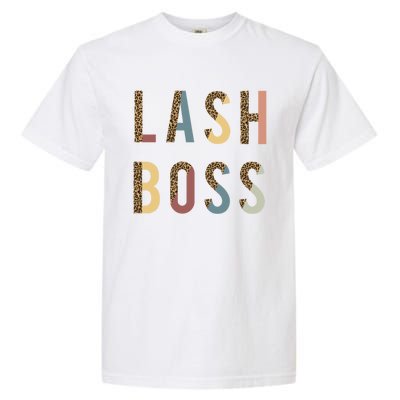 Lash Babe Boss Hustler Artist Tech Eyelash Extention Leopard Gift Garment-Dyed Heavyweight T-Shirt