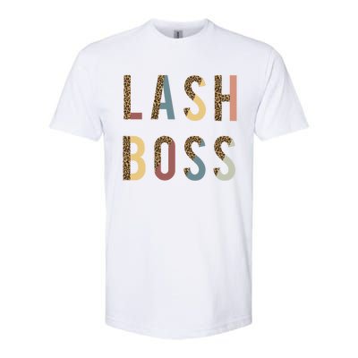 Lash Babe Boss Hustler Artist Tech Eyelash Extention Leopard Gift Softstyle® CVC T-Shirt