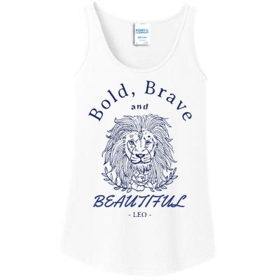 Leo Bold Brave Beautiful Zodiac Design Ladies Essential Tank