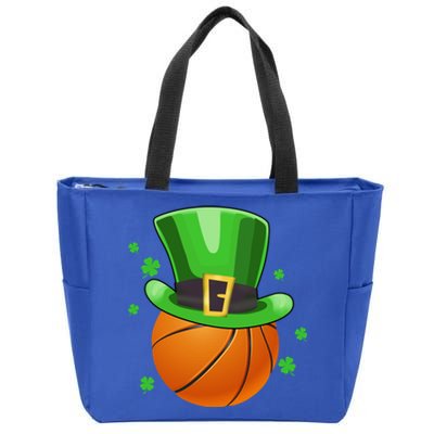 Leprechaun Basketball Ball Gift St Patricks Day Cool Gift Zip Tote Bag