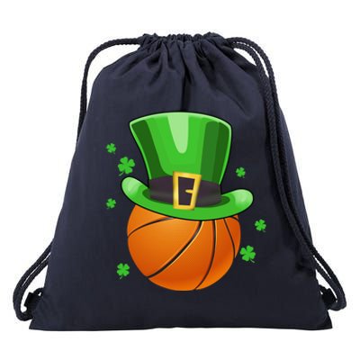 Leprechaun Basketball Ball Gift St Patricks Day Cool Gift Drawstring Bag