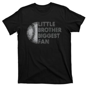 Little Brother Biggest Fan Baseball Season Gift For T-Shirt