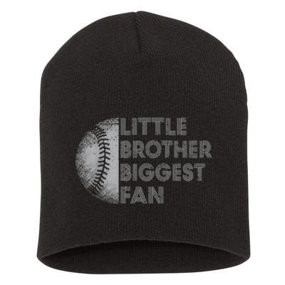 Little Brother Biggest Fan Baseball Season Gift For Short Acrylic Beanie