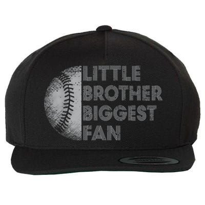 Little Brother Biggest Fan Baseball Season Gift For Wool Snapback Cap