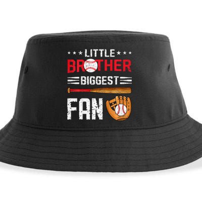 Little Brother Biggest Fan Baseball Family Sustainable Bucket Hat