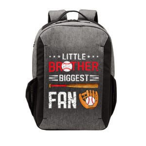 Little Brother Biggest Fan Baseball Family Vector Backpack