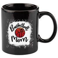 Leopard Bleached Basketball Mom Game Day Gift 11oz C Handle Ceramic Mug