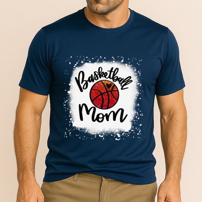 Leopard Bleached Basketball Mom Game Day Gift Cooling Performance Crew T-Shirt