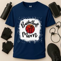 Leopard Bleached Basketball Mom Game Day Gift Cooling Performance Crew T-Shirt