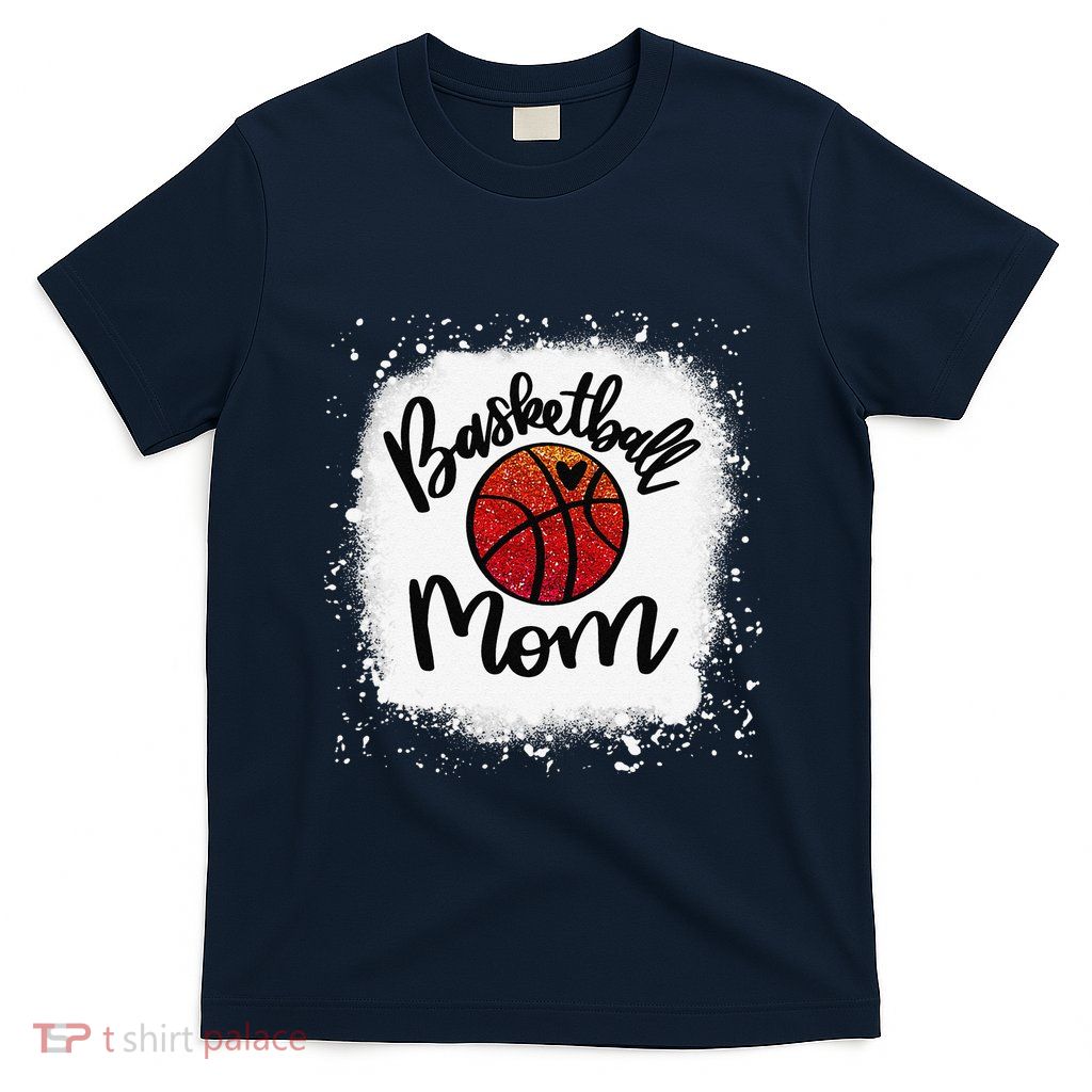 Leopard Bleached Basketball Mom Game Day Gift T-Shirt