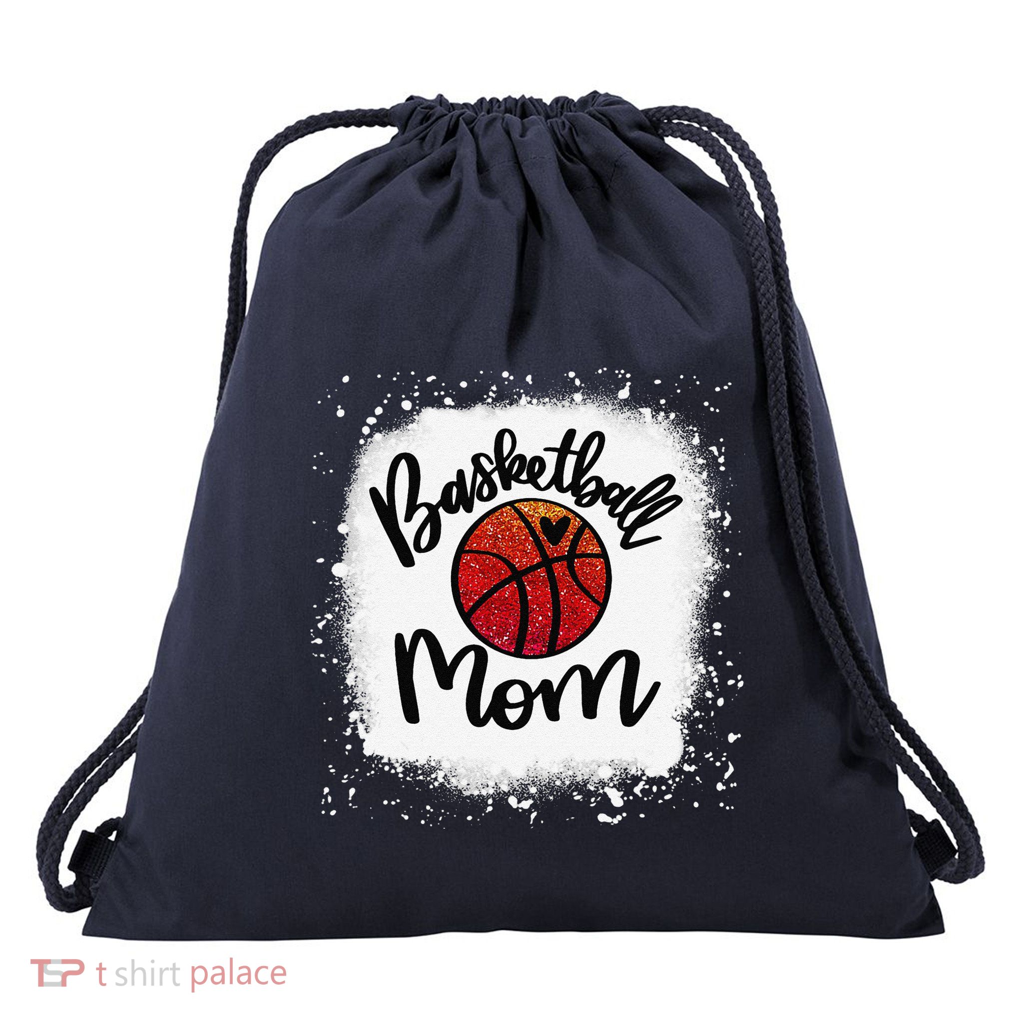 Leopard Bleached Basketball Mom Game Day Gift Drawstring Bag