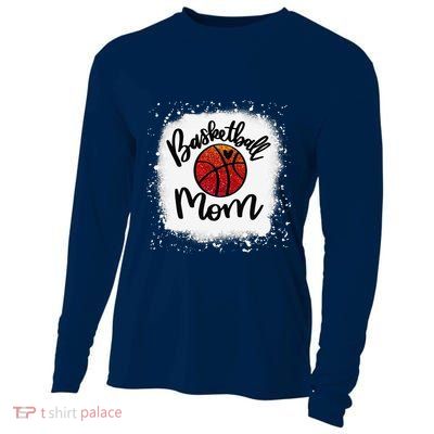 Leopard Bleached Basketball Mom Game Day Gift Cooling Performance Long Sleeve Crew