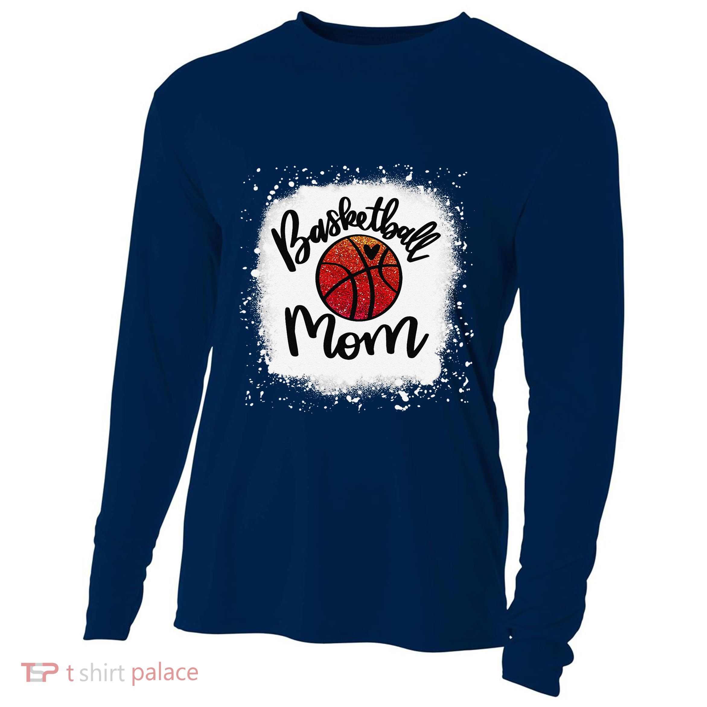 Leopard Bleached Basketball Mom Game Day Gift Cooling Performance Long Sleeve Crew