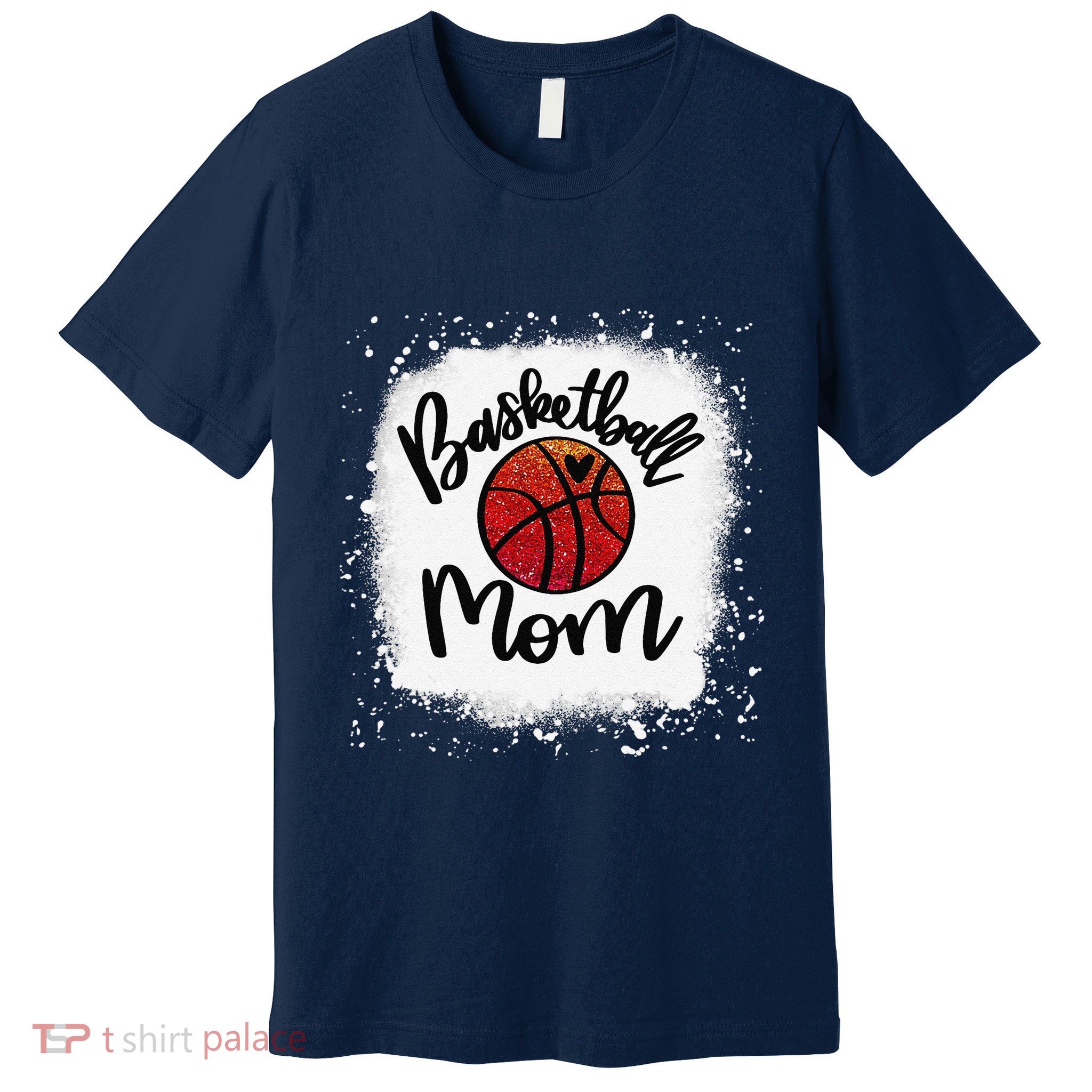 Leopard Bleached Basketball Mom Game Day Gift Premium T-Shirt