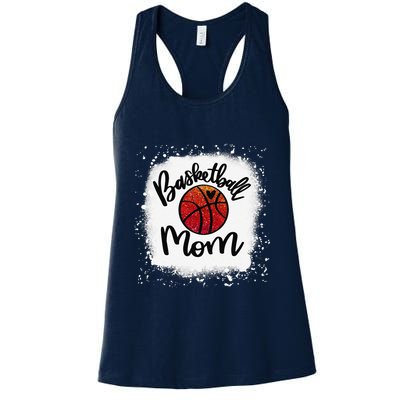 Leopard Bleached Basketball Mom Game Day Gift Womens Tank Top