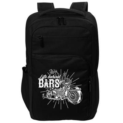 Life Behind Bars Ape Hangers Motorcycle Vintage Distressed Gift Impact Tech Backpack