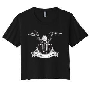 Life Behind Bars Softail Bikes Women's Crop Top Tee