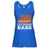 Life Behind Bars Bartender Alcohol Gift Ladies Essential Flowy Tank