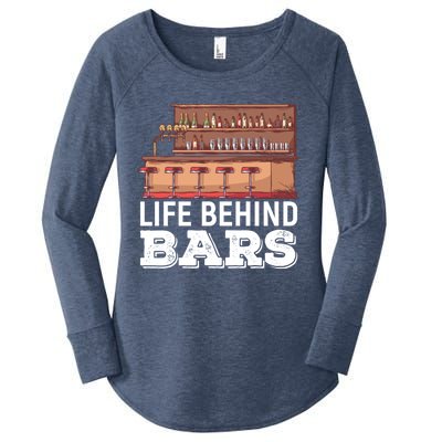 Life Behind Bars Bartender Alcohol Gift Women's Perfect Tri Tunic Long Sleeve Shirt