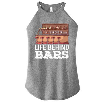 Life Behind Bars Bartender Alcohol Gift Women’s Perfect Tri Rocker Tank