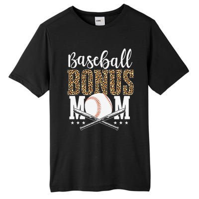 Leopard Baseball Bonus Mom Stepmother MotherS Day Tall Fusion ChromaSoft Performance T-Shirt