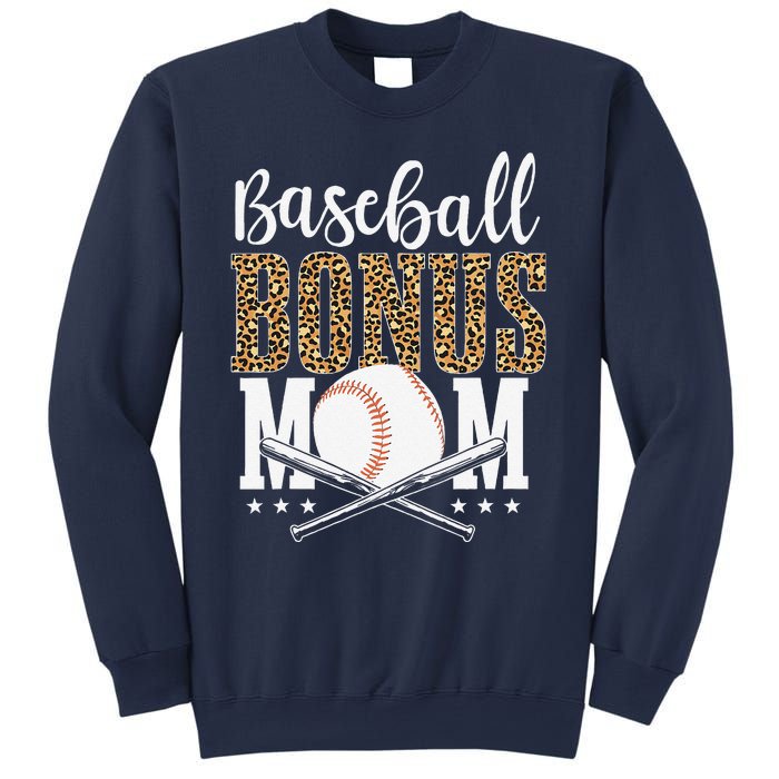 Leopard Baseball Bonus Mom Stepmother MotherS Day Sweatshirt