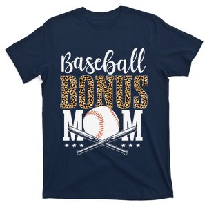 Leopard Baseball Bonus Mom Stepmother MotherS Day T-Shirt