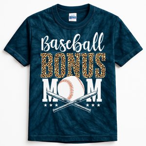 Leopard Baseball Bonus Mom Stepmother MotherS Day Kids Tie-Dye T-Shirt