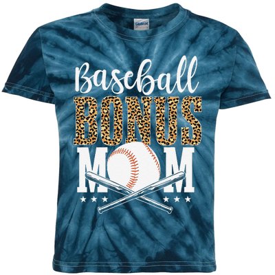 Leopard Baseball Bonus Mom Stepmother MotherS Day Kids Tie-Dye T-Shirt