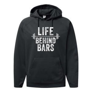 LIfe Behind Bars Weight Lifting Gym Workout Bodybuilding Performance Fleece Hoodie