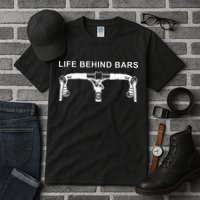 LIFE BEHIND BARS Funny Cycling Biking Tall T-Shirt