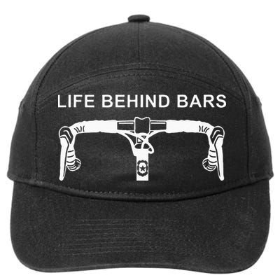 LIFE BEHIND BARS Funny Cycling Biking 7-Panel Snapback Hat