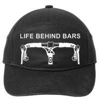 LIFE BEHIND BARS Funny Cycling Biking 7-Panel Snapback Hat