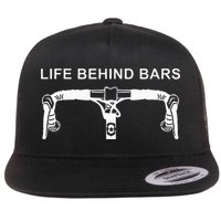 LIFE BEHIND BARS Funny Cycling Biking Flat Bill Trucker Hat