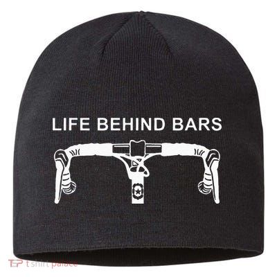 LIFE BEHIND BARS Funny Cycling Biking Sustainable Beanie