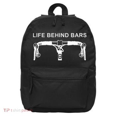 LIFE BEHIND BARS Funny Cycling Biking 16 in Basic Backpack