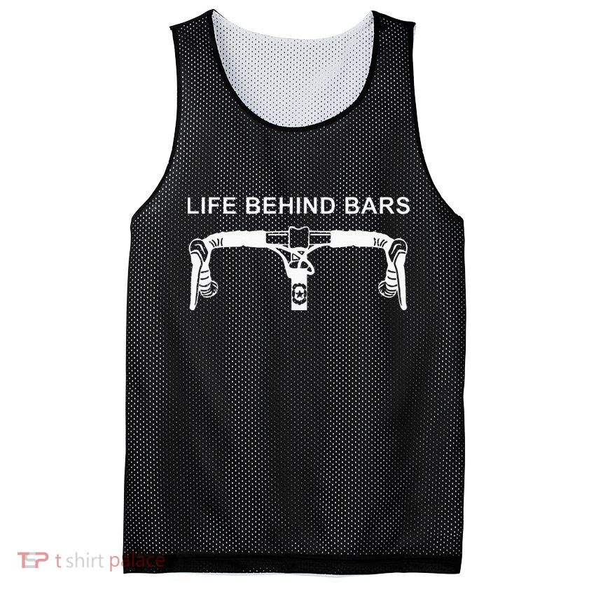 LIFE BEHIND BARS Funny Cycling Biking Mesh Reversible Basketball Jersey Tank