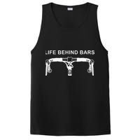 LIFE BEHIND BARS Funny Cycling Biking PosiCharge Competitor Tank