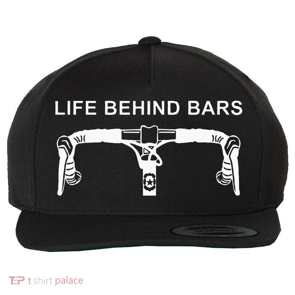 LIFE BEHIND BARS Funny Cycling Biking Wool Snapback Cap