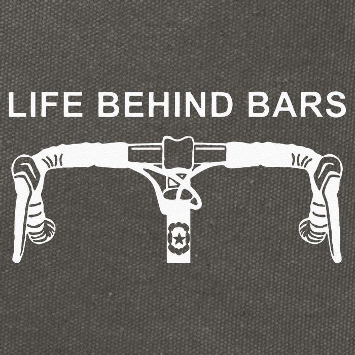 LIFE BEHIND BARS Funny Cycling Biking Cotton Canvas Backpack