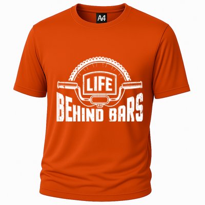 Life Behind Bars Bicycle Funny Cycling Biker Funny Gift Cooling Performance Crew T-Shirt