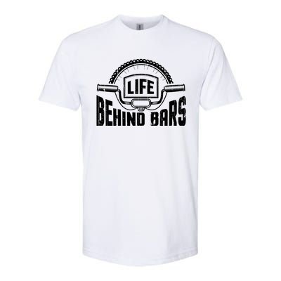 Life Behind Bars Bicycle Funny Cycling Biker Funny Gift Softstyle CVC T-Shirt