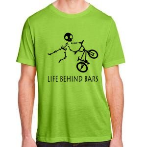 Life Behind Bars Bike Skeleton Bmx Biker Bicycle Rider Gift Adult ChromaSoft Performance T-Shirt